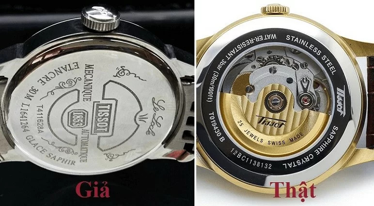 Cận cảnh bộ máy ETA cao cấp của đồng hồ Tissot chính hãng, tinh xảo hơn đồng hồ Tissot fake loại 1