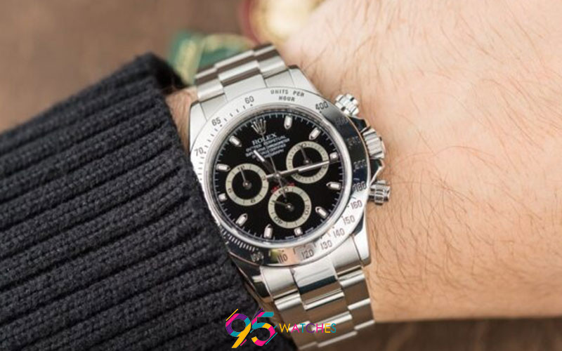Chi tiết vỏ thép không gỉ 904L cao cấp của đồng hồ Rolex AD Daytona 1992 24.