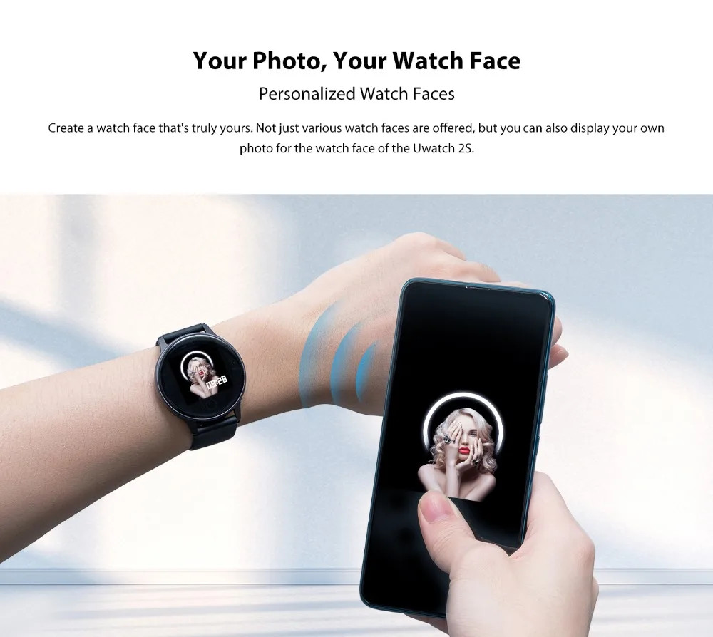 Đồng hồ UMIDIGI Uwatch 2S kết nối với điện thoại, hiển thị thông báo tin nhắn tiện lợi cho quý ông bận rộn
