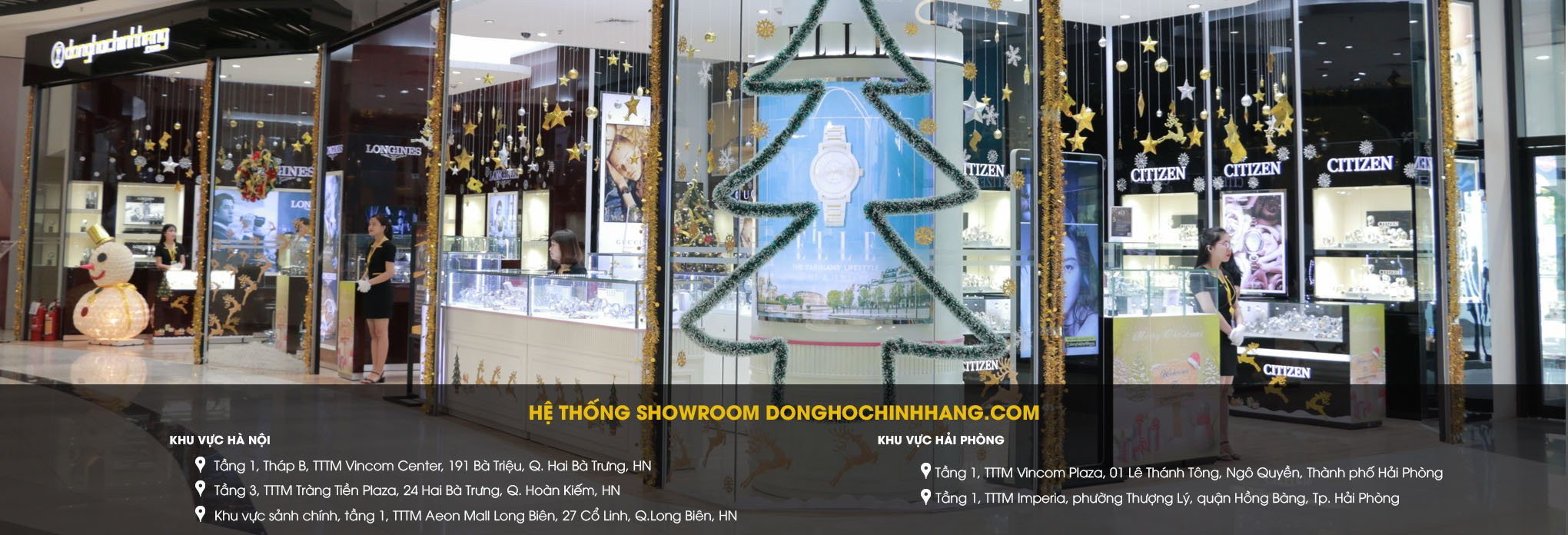Hệ thống showroom Đồng Hồ Chính Hãng, đại lý ủy quyền Citizen tại Hà Nội