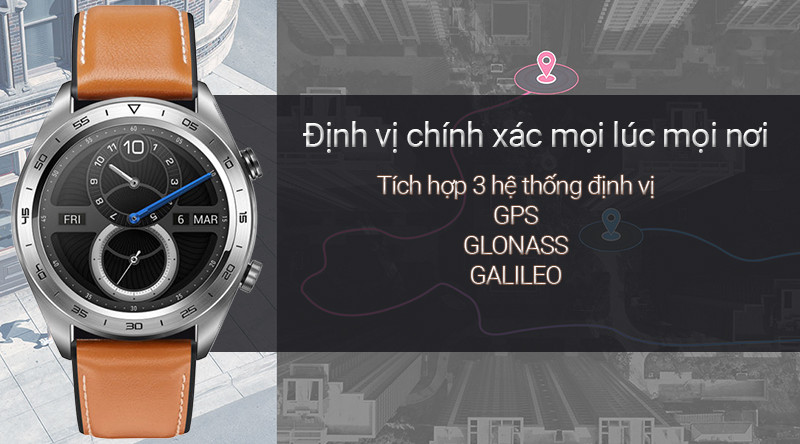 Khả năng định vị GPS chính xác trên đồng hồ Honor Watch Magic 42mm