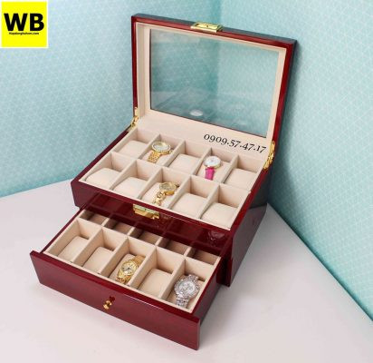 Hộp đựng đồng hồ 20 chiếc làm từ gỗ tự nhiên