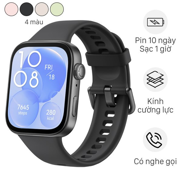 Đồng hồ thông minh Huawei Watch Fit 3 với đa dạng chế độ luyện tập