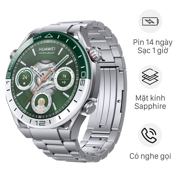 Đồng hồ thông minh Huawei Watch Ultimate 48.5mm với viền gốm và dây Titanium