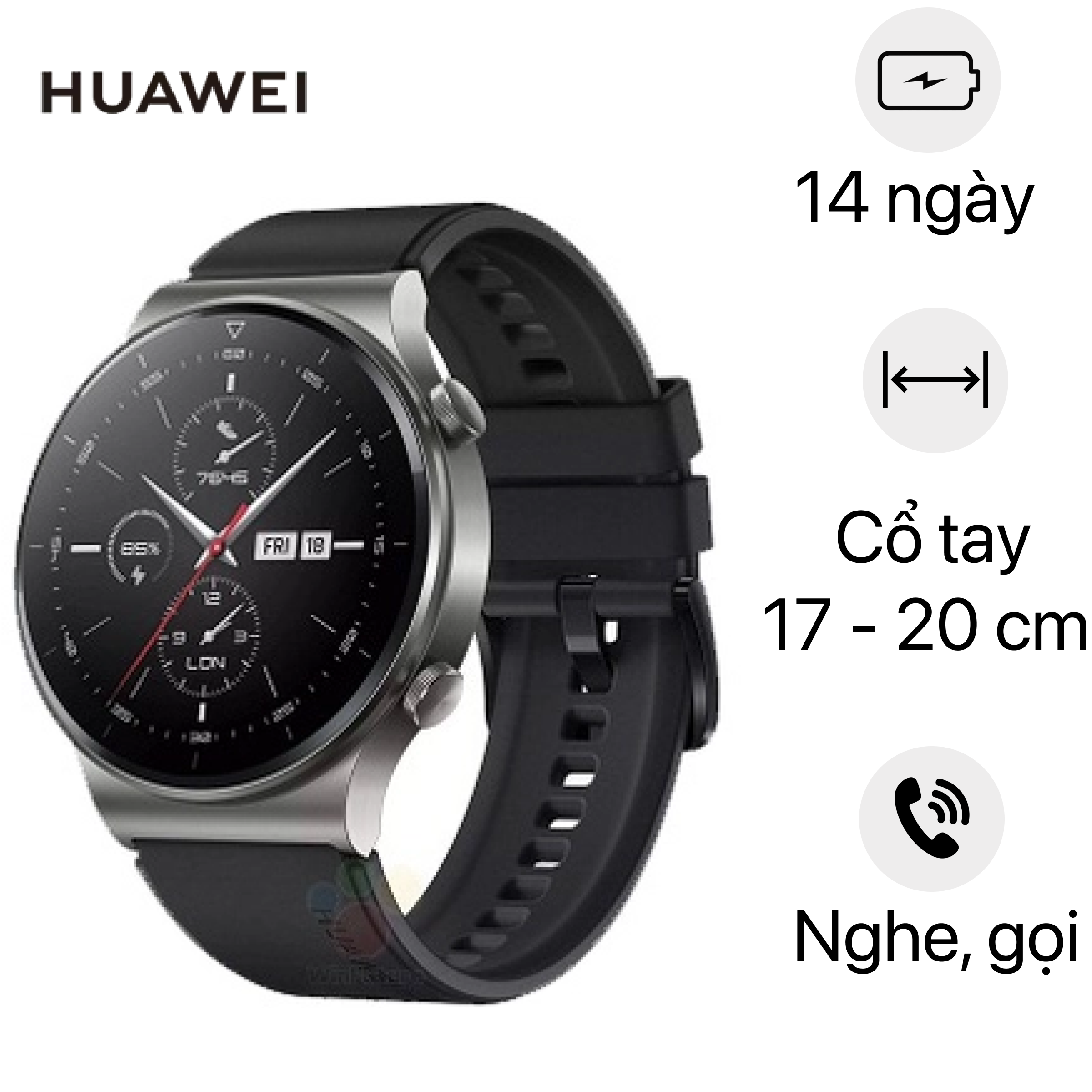 Đánh giá Đồng hồ thông minh Huawei Watch GT2 46mm Dây Silicone: Thời Trang, Bền Bỉ và Hiệu Năng Vượt Trội