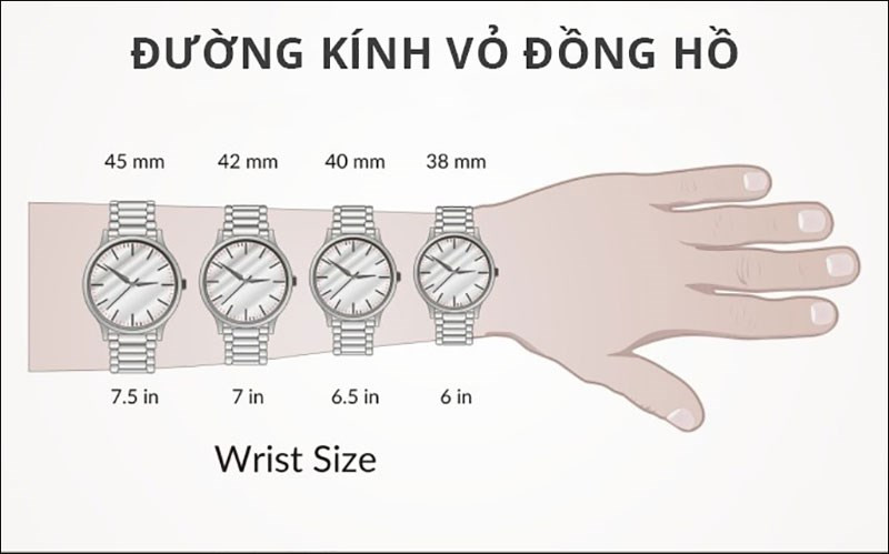 Chọn đồng hồ nam vừa vặn với cổ tay, tránh tình trạng quá lỏng hoặc quá chật