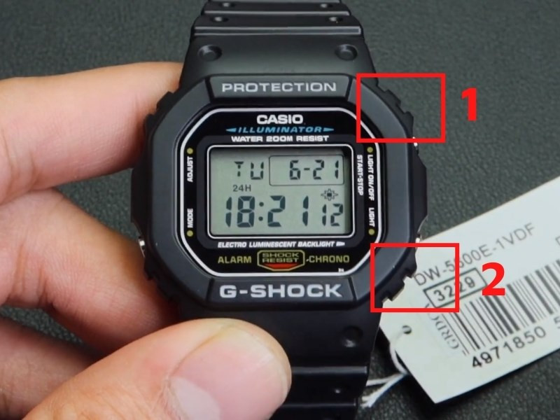Nhấn nút Reverse hoặc Forward để giảm hoặc tăng giờ đồng hồ G-Shock