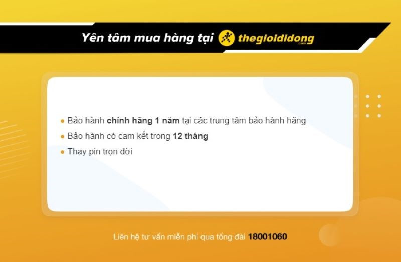 Chính sách bảo hành hấp dẫn của Thế Giới Di Động