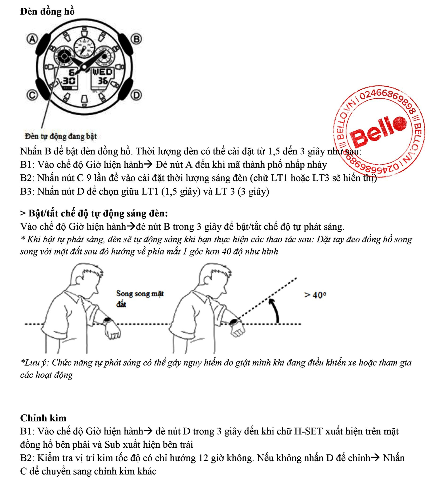 Hướng dẫn sử dụng chức năng bấm giờ (Stopwatch) trên G-Shock GA-100