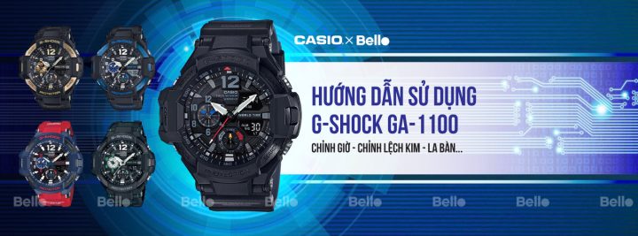 Đồng Hồ G Shock GA 1100 (GRAVITYMASTER) - Review Chi Tiết Sơ đồ hướng dẫn sử dụng đồng hồ G Shock GA 1100 Module 5441