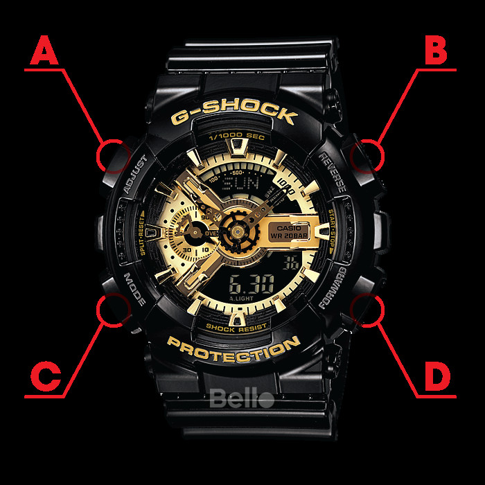 Đồng hồ G Shock GA 110 mạnh mẽ, hiển thị rõ ràng