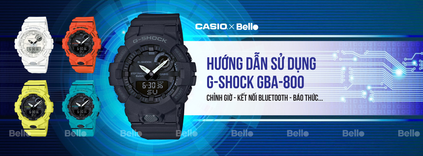 Đồng hồ Casio G-Shock GBA-800 trên cổ tay người dùng đang tập luyện