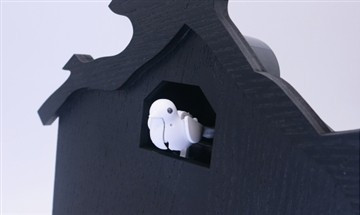 Cấu tạo mặt sau và cách lắp pin để chỉnh đồng hồ cúc cu hoạt động