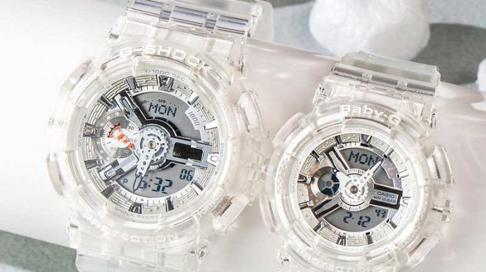 Đồng hồ Casio G-Shock dây nhựa trong suốt phong cách thể thao