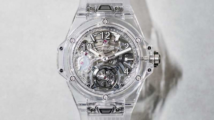Đồng hồ Hublot dây trong suốt mặt lộ cơ sang trọng đẳng cấp