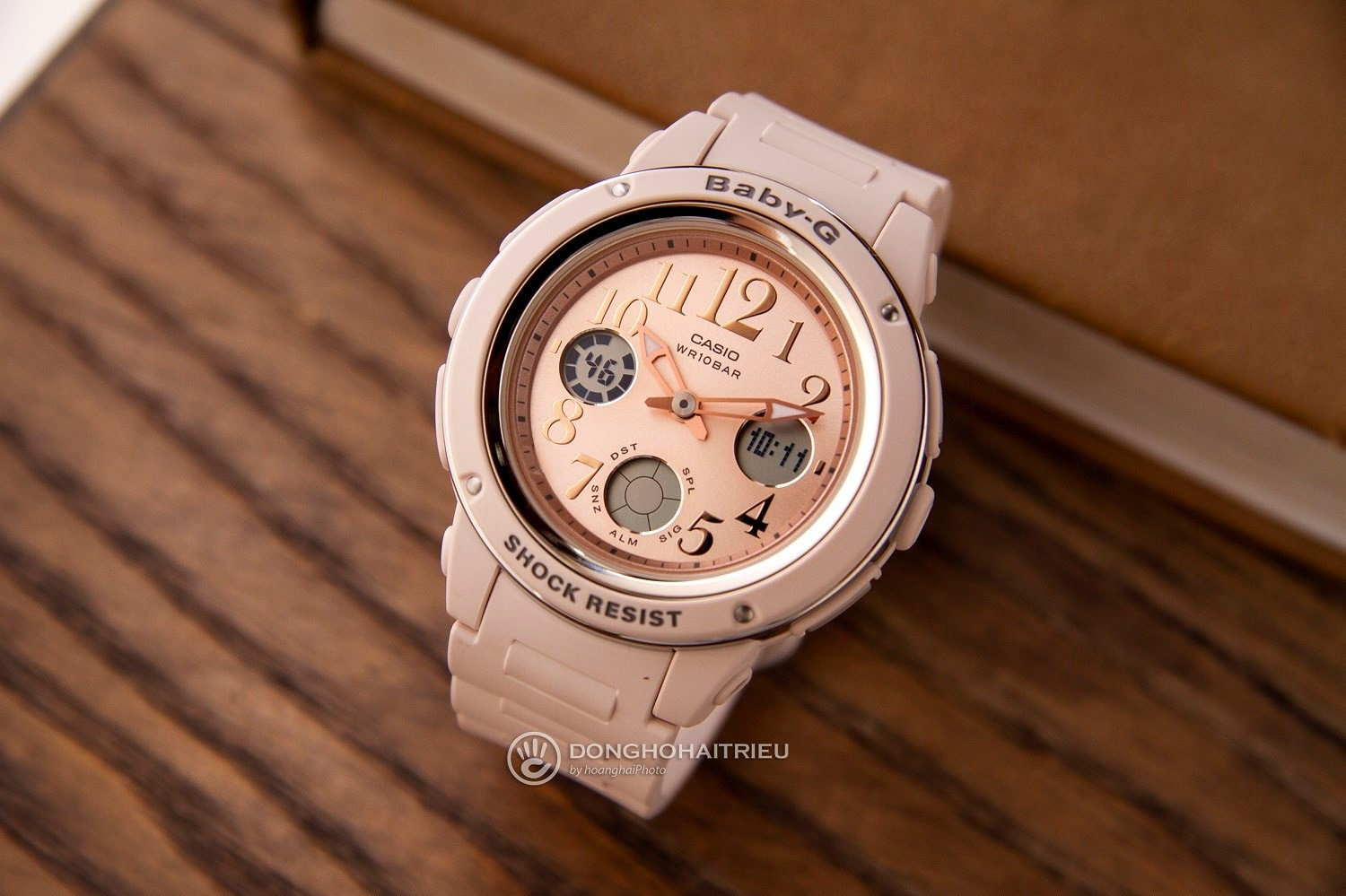 Đồng hồ G Shock nữ màu hồng Baby-G BGA-150CP-4BDR với thiết kế sang trọng