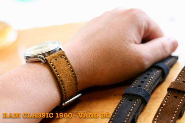 Dây đồng hồ Xiaomi Amazfit Pace RAM Classic 1960 Light Brown màu Vàng Lúa Chín