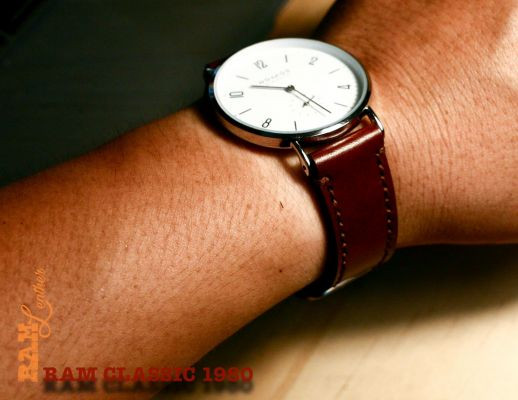 Dây đồng hồ Xiaomi Amazfit Pace RAM Classic 1980 màu Nâu Đỏ da Pullup