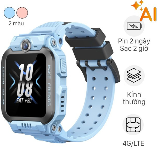 Đồng hồ thông minh imoo Z7 dây TPU màu xanh