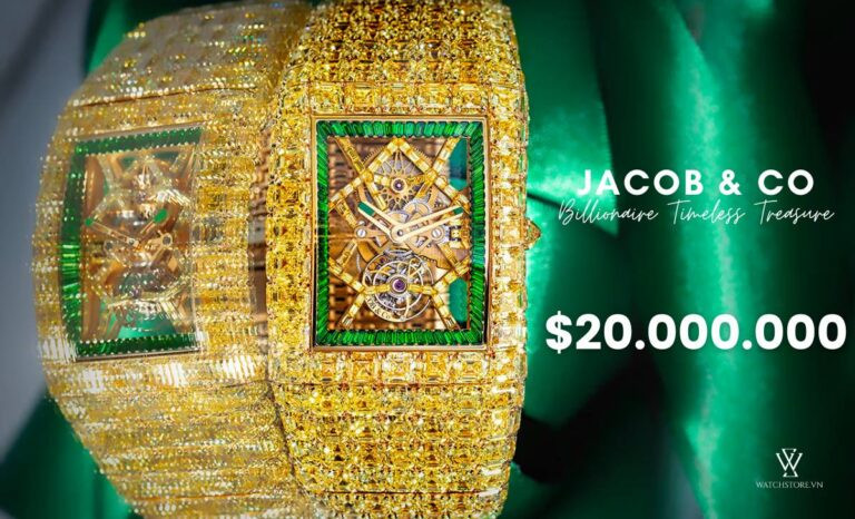 Jacob &amp; Co Billionaire Timeless Treasure, chiếc đồng hồ tỷ phú với kim cương vàng rực rỡ, biểu tượng xa xỉ của thế giới đồng hồ đeo tay