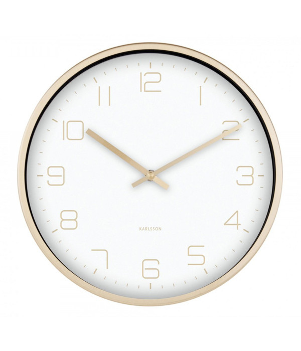 Giá đồng hồ treo tường quartz Karlsson KA5720WH mặt tròn trắng trang nhã