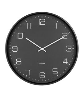 Giá đồng hồ treo tường quartz Karlsson KA5751BK mặt tròn màu đen sang trọng