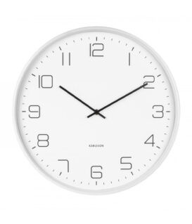 Giá đồng hồ treo tường quartz Karlsson KA5751WH mặt tròn màu trắng hiện đại