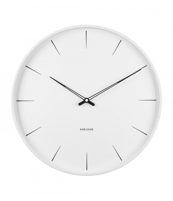 Giá đồng hồ treo tường quartz Karlsson KA5834WH mặt tròn trắng sữa đơn giản