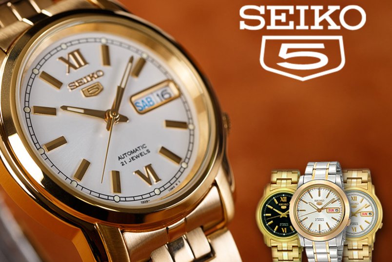 Đồng Hồ Seiko 5 Automatic Mạ Vàng: Biểu Tượng Của Phong Cách và Chất Lượng Vượt Thời Gian
