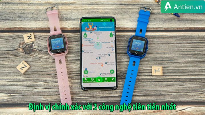 Bản đồ định vị GPS/Wifi/LBS hiển thị vị trí chính xác của đồng hồ định vị trẻ em Wonlex KT01