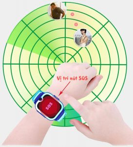 Tính năng gọi khẩn cấp SOS trên đồng hồ trẻ em cao cấp Wonlex KT13