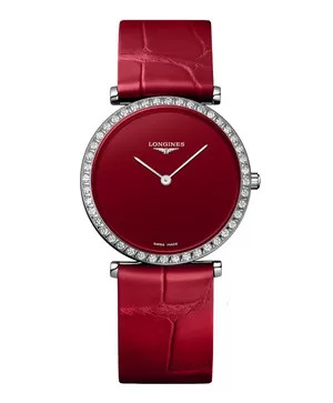 Longines La Grande Classique Carmine Red L4.523.0.91.2 với mặt số đỏ nổi bật, thể hiện cá tính sang chảnh