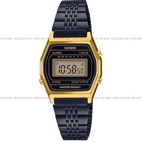 Đồng hồ điện tử dây kim loại Casio LA690WGB-1DF phong cách vintage
