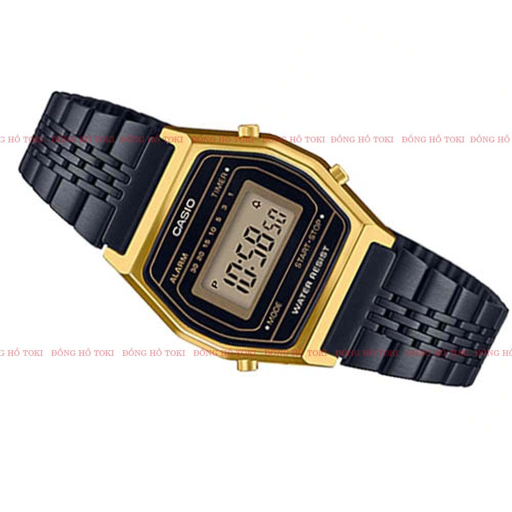 Chi tiết khóa dây đồng hồ điện tử dây kim loại Casio LA690WGB-1DF