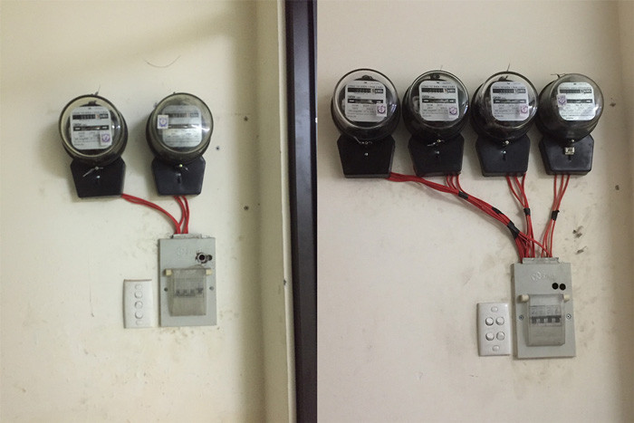 Chi tiết một thiết bị đồng hồ điện đang hoạt động hiệu quả, đại diện cho những lựa chọn đồng hồ giá rẻ và bền bỉ tại khu vực Quận Tân Phú.