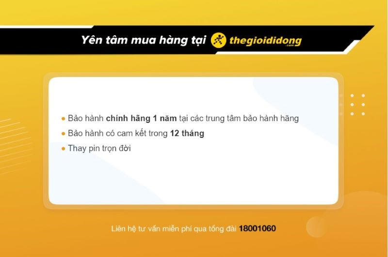 Mô tả chính sách bảo hành hấp dẫn cho các sản phẩm đồng hồ Casio mua tại Thế Giới Di Động, bao gồm chương trình mua 1 tặng 1 đồng hồ.