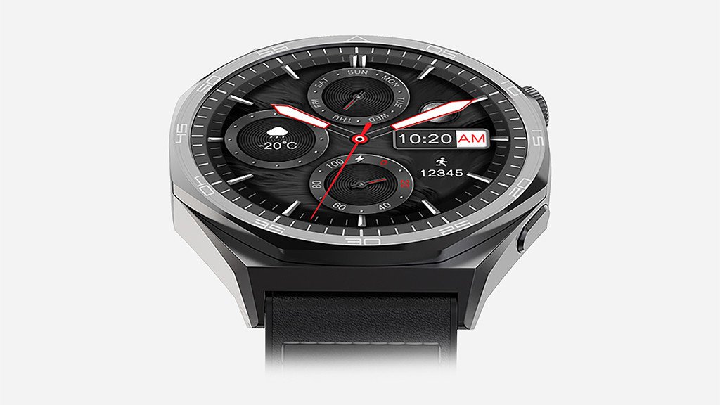 đồng hồ thông minh s watch lenovo hiển thị trạng thái pin và các chỉ số hoạt động thể chất.