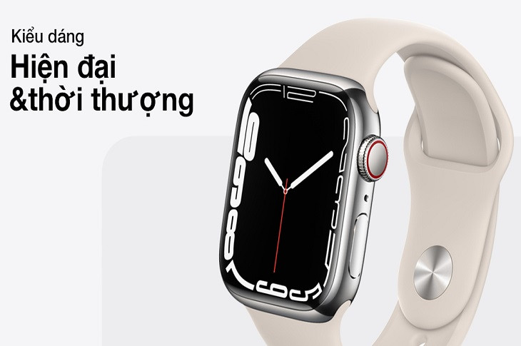 Đồng hồ thông minh Apple Watch Series 7 LTE với thiết kế sang trọng, tạo phong cách thời trang cho người đeo