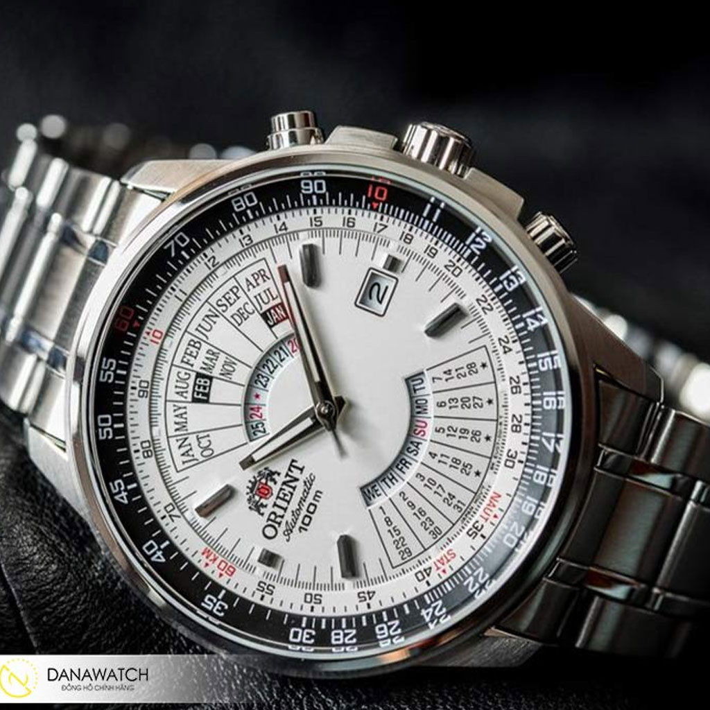 Đồng hồ đeo tay Orient Perpetual Calendar FEU07005WX mặt trắng trang nhã, tinh tế