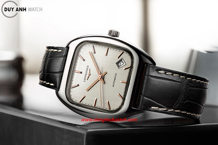 Đồng hồ Longines Heritage 1969 mặt chữ nhật, kiểu dáng phong thủy cho người mệnh Mộc