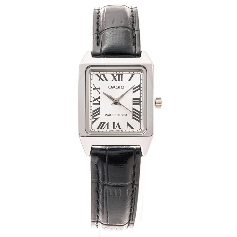 Đồng hồ Casio nữ mặt trắng dây da LTP-V007L-7B1UDF