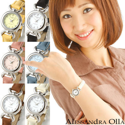 Mẫu đồng hồ Alessandra Olla cao cấp với mặt số và dây đeo kim loại