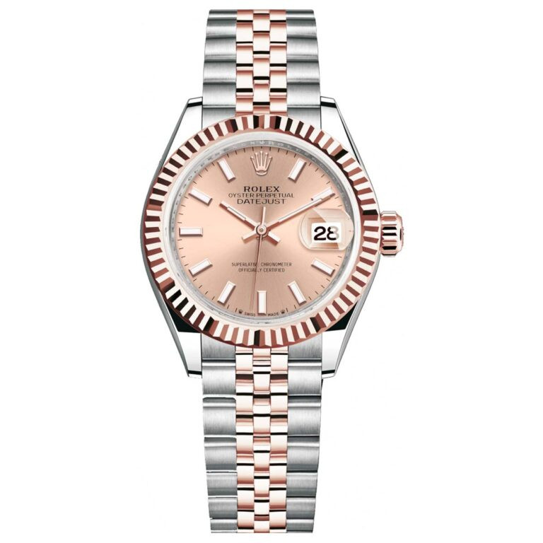 Mẫu Rolex Lady-Datejust 28mm nữ M279171-0023 mặt số hoa hồng và vàng Everose PVD