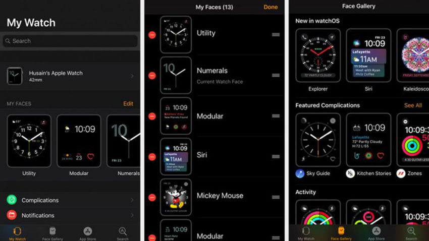 Ứng dụng Watch trên iPhone để đồng bộ nhiều ảnh nền cho mặt đồng hồ Apple Watch Series 3