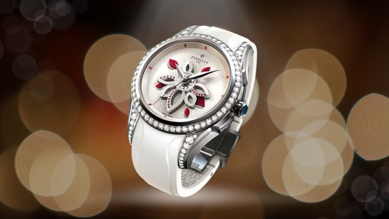Đồng hồ nữ Perrelet A2037/1 Diamond Flower mặt hoa sen kim cương đẳng cấp