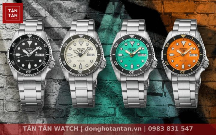 Seiko 5 Sport – Một trong những mẫu đồng hồ Seiko nam đẹp nhất với thiết kế đơn giản, bền bỉ.