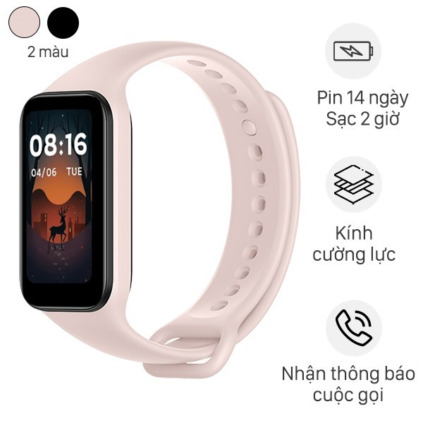 Đồng hồ thông minh Mi Band 8 Active với thiết kế gọn nhẹ, màn hình TFT 1.47 inch