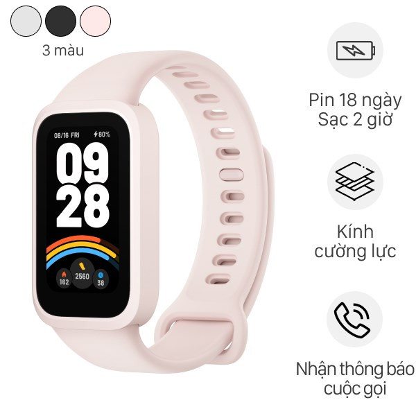 Vòng đeo tay thông minh Xiaomi Mi Band 9 Active màu hồng