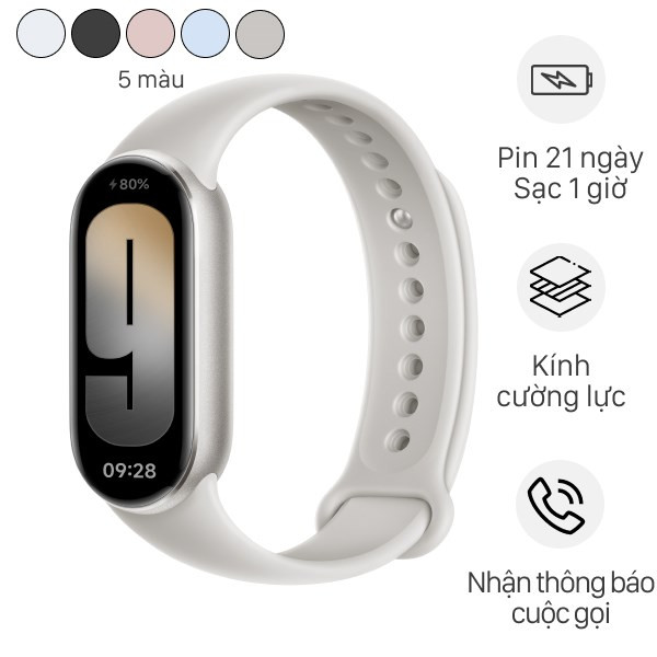 Đồng hồ thông minh Xiaomi Mi Band 9 với thời lượng pin lớn đến 21 ngày