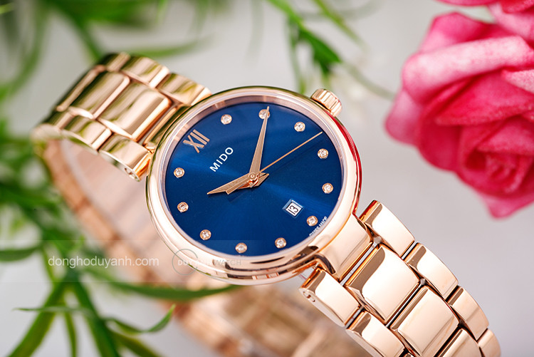 Mido Baroncelli Donna Quartz M022.210.33.046.00 chụp cận cảnh mặt số
